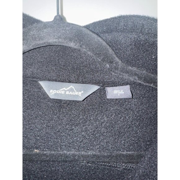 Eddie Bauer Mens Black Fleece Vest With Embroidered Packard Stadium Logo 1974-20 - Picture 4 of 6